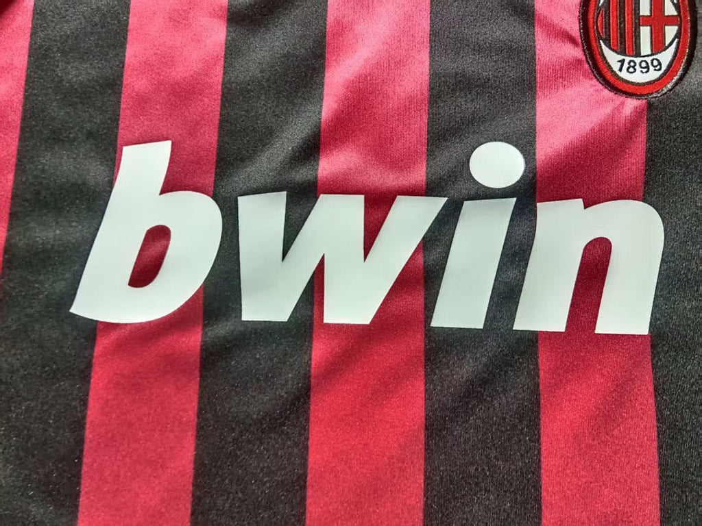 09/10 AC Milan Home Long Sleeve Retro Kids Jersey
