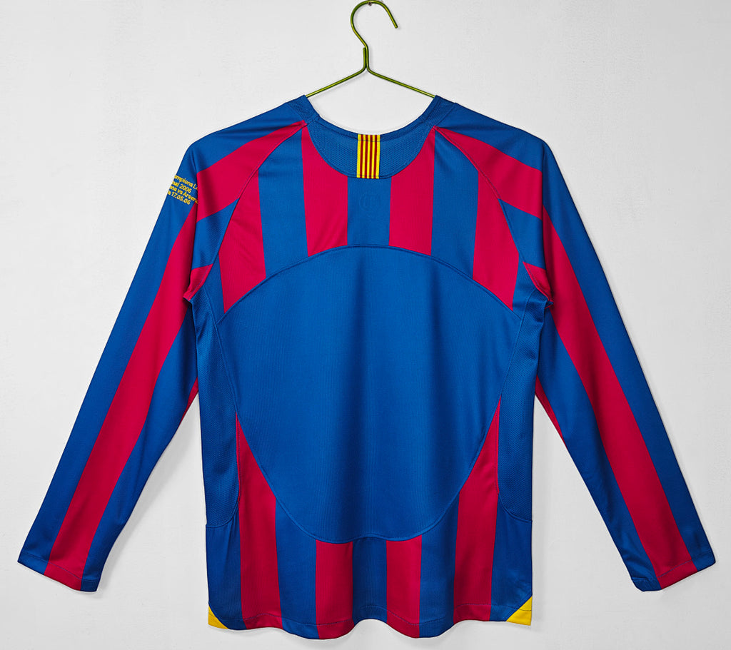 05/06 Barcelona Long Sleeve Home UCL Retro Jersey