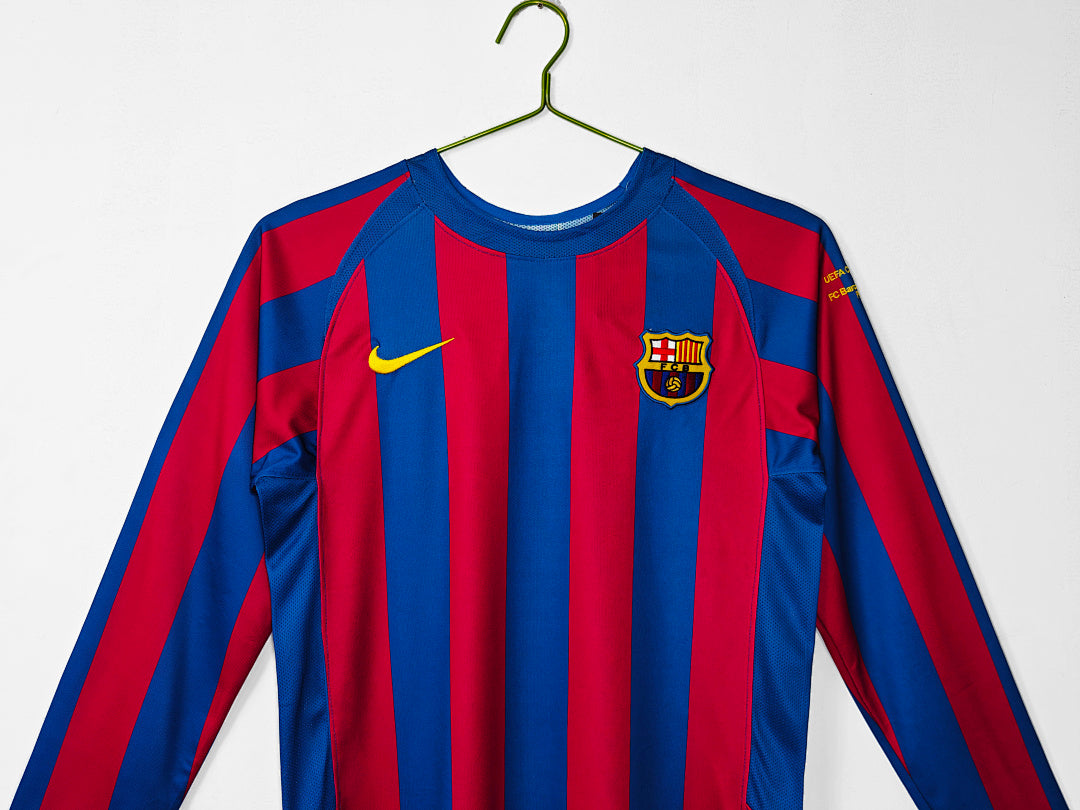 05/06 Barcelona Long Sleeve Home UCL Retro Jersey