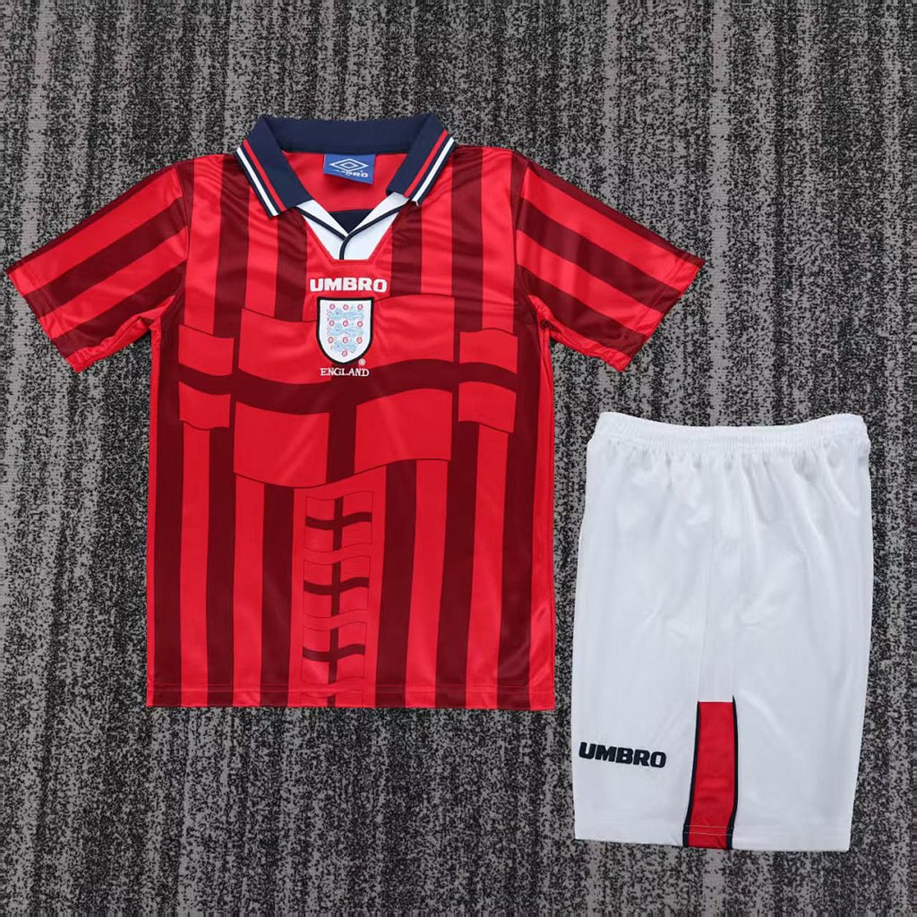 1998 England Away Retro Kids Jersey