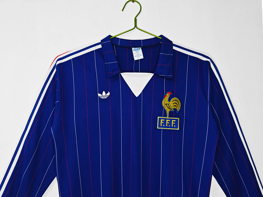 80/82 France Long Sleeve Home Retro Jersey