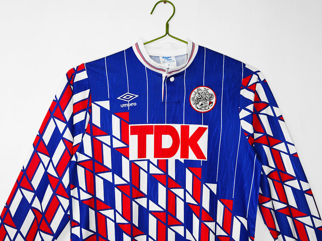 89/90 Ajax Long Sleeve Away Retro Jersey