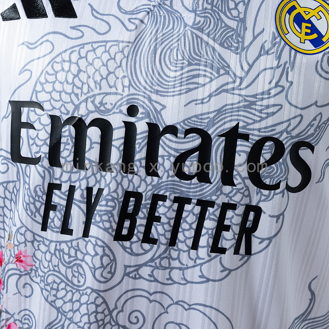 25/26 Real Madrid White Floral Special Jersey