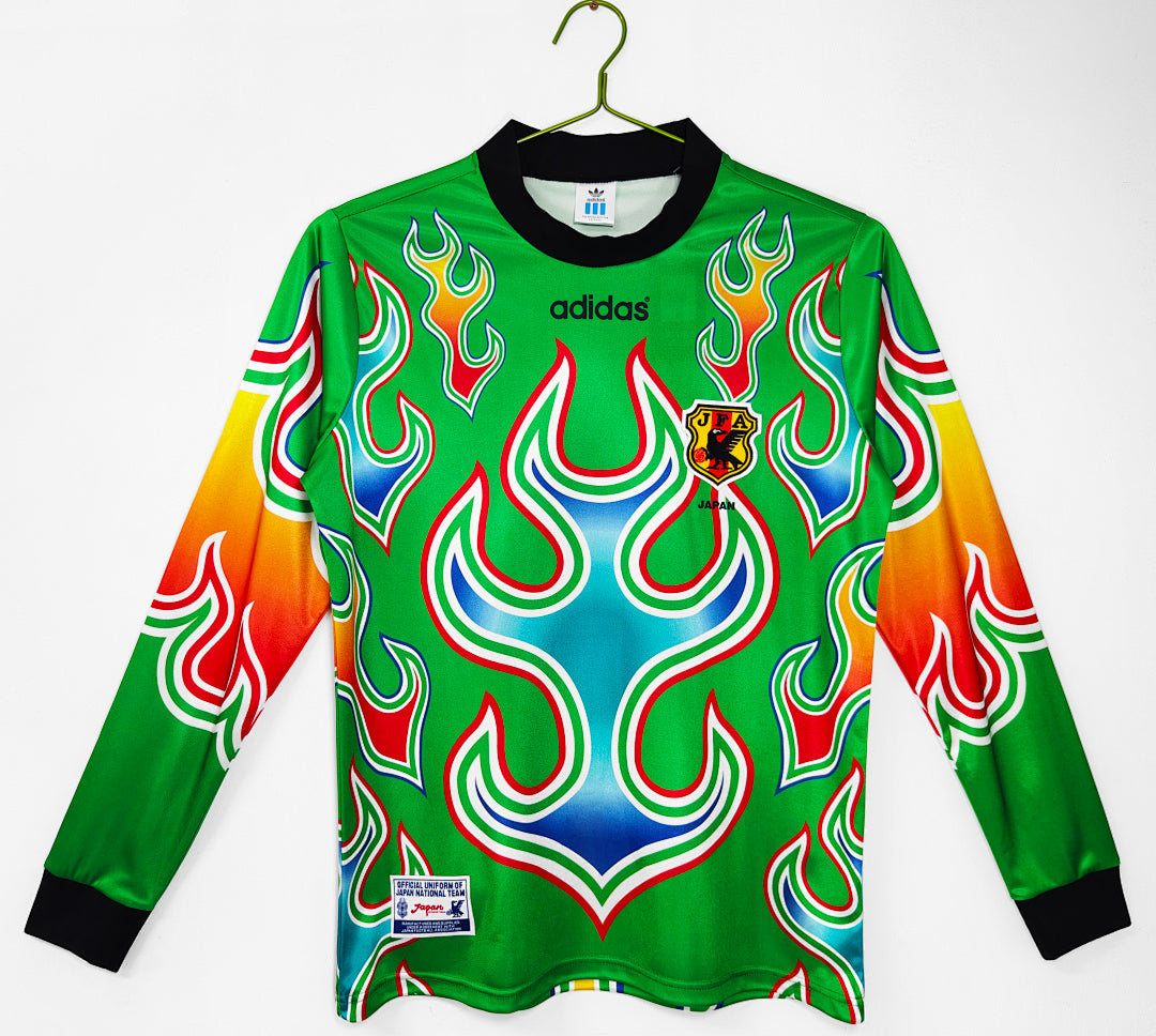 1998 Japan Long Sleeve Goalkeeper Green Retro Jersey