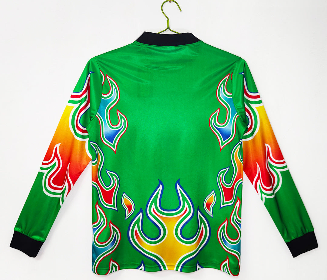 1998 Japan Long Sleeve Goalkeeper Green Retro Jersey