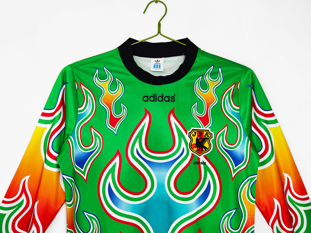 1998 Japan Long Sleeve Goalkeeper Green Retro Jersey