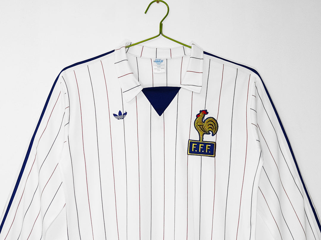 80/82 France Long Sleeve Away Retro Jersey