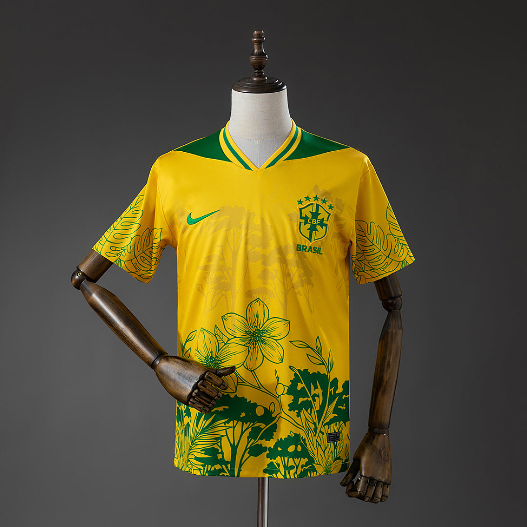 2026 Brazil Yellow Floral Special Jersey