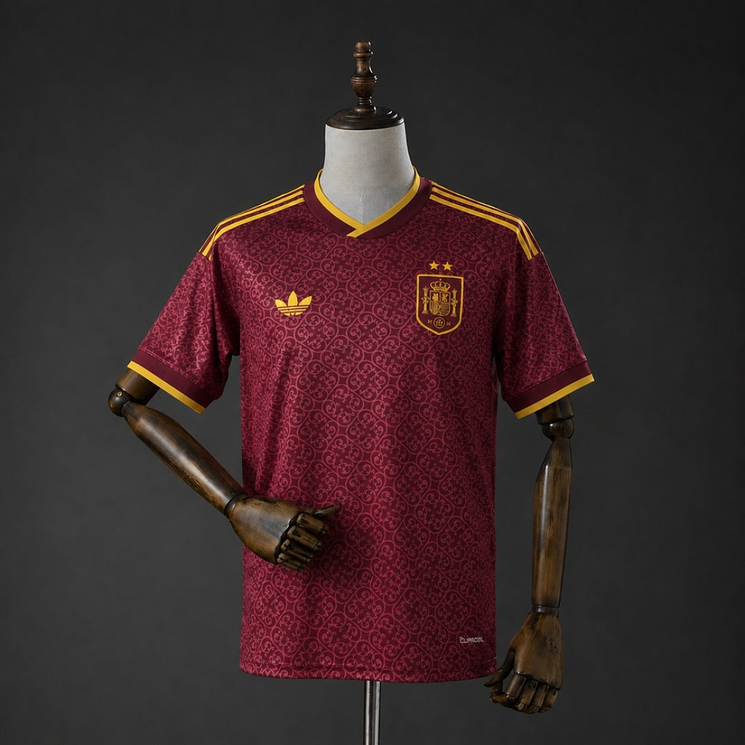 2026 Spain Burgundy Gold Special Jersey