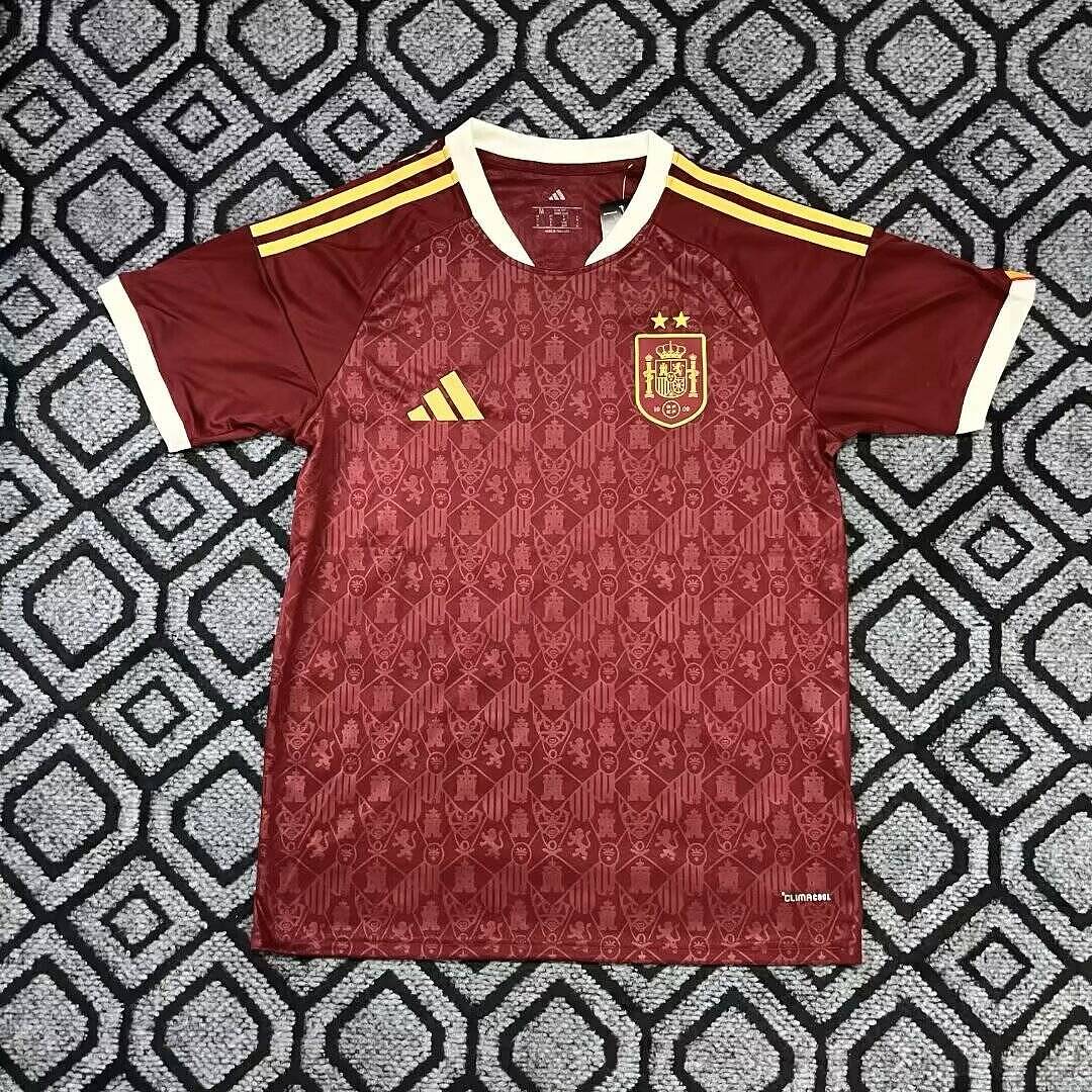 2026 Spain Burgundy Pattern Special Jersey