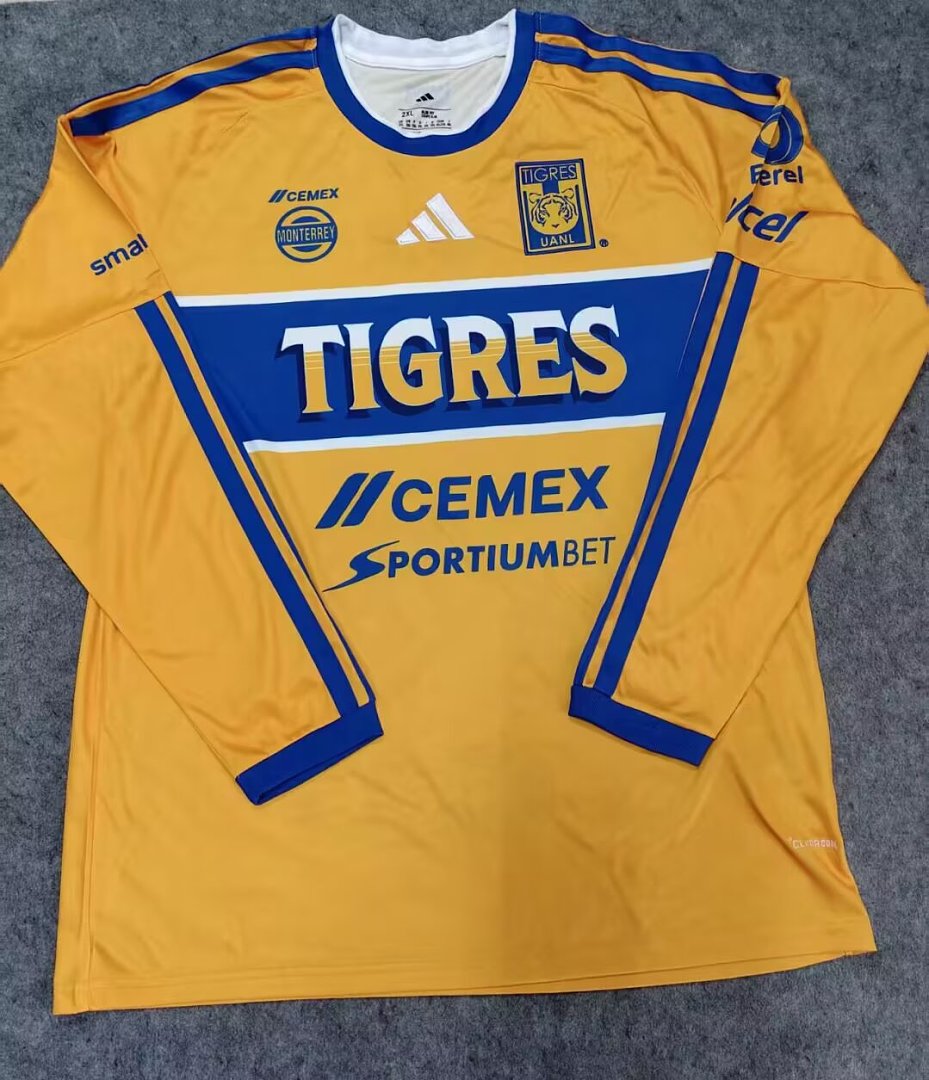 26/27 Tigres Long Sleeve Home Jersey
