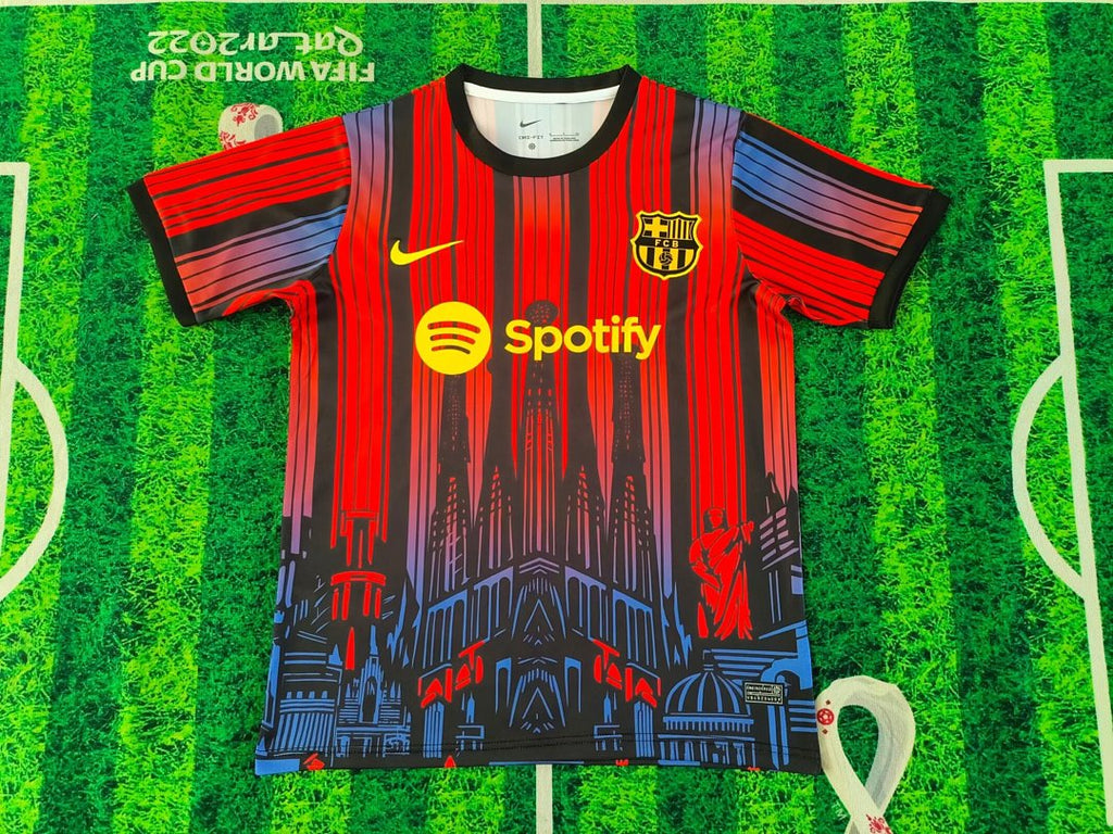 26/27 Barcelona Red Black Pattern Special Jersey