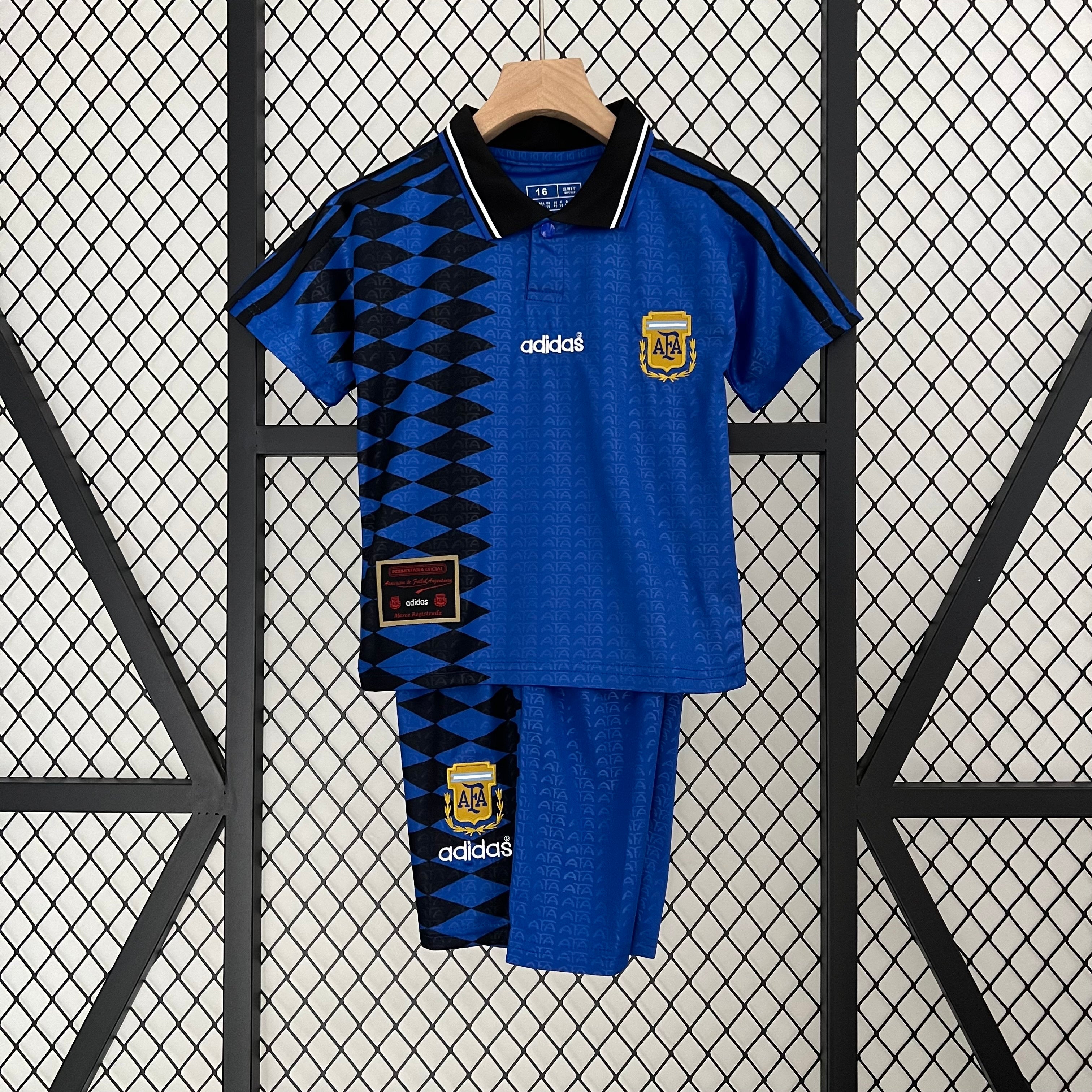 1994 Argentina Away Retro Kids Jersey