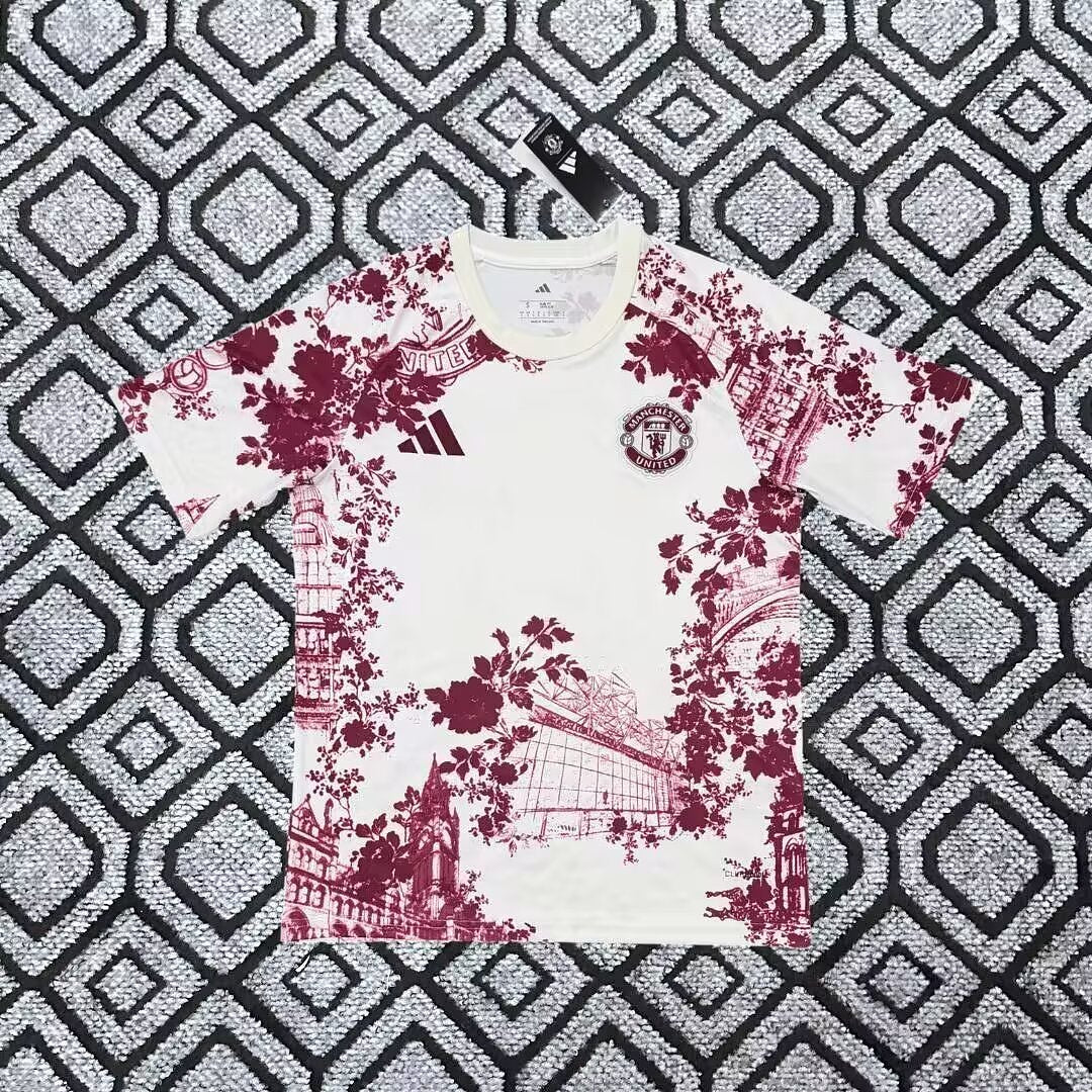 26/27 Manchester United White Floral Special Jersey