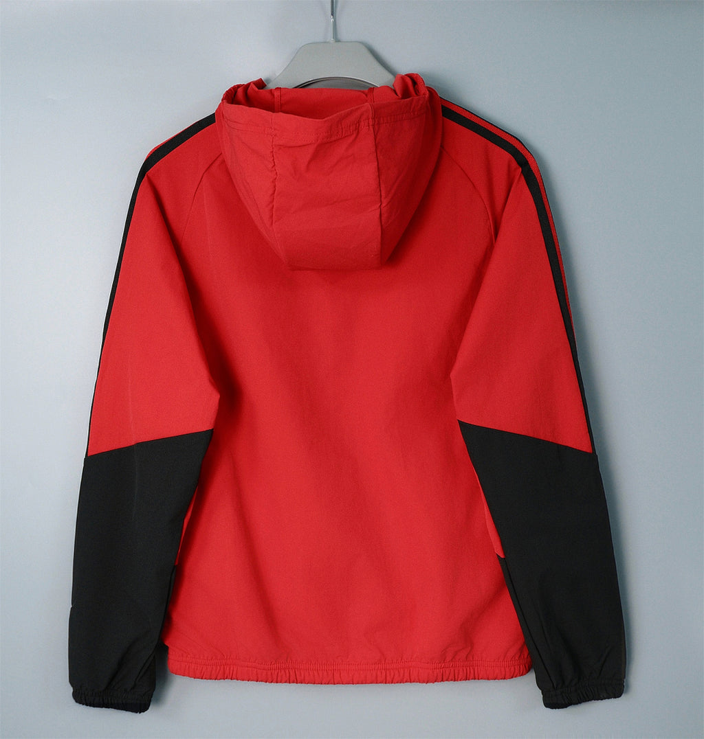 26/27 Arsenal Red & Black Hooded Windbreaker