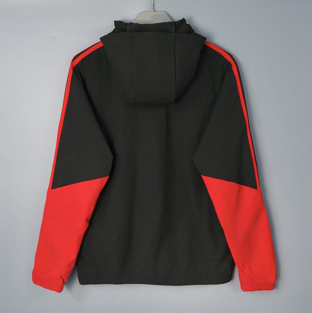 26/27 Arsenal Black & Red Hooded Windbreaker