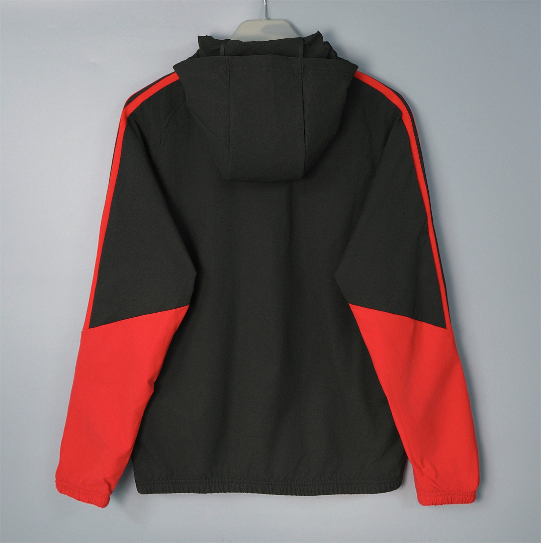 26/27 Arsenal Black & Red Hooded Windbreaker