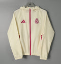 26/27 Real Madrid Cream Hooded Windbreaker