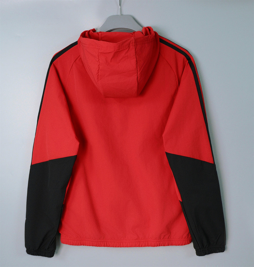 26/27 Spain Red & Black Hooded Windbreaker
