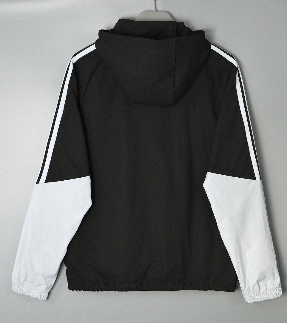 26/27 Spain Black & White Hooded Windbreaker