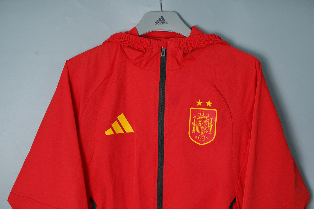 26/27 Spain Red Hooded Windbreaker