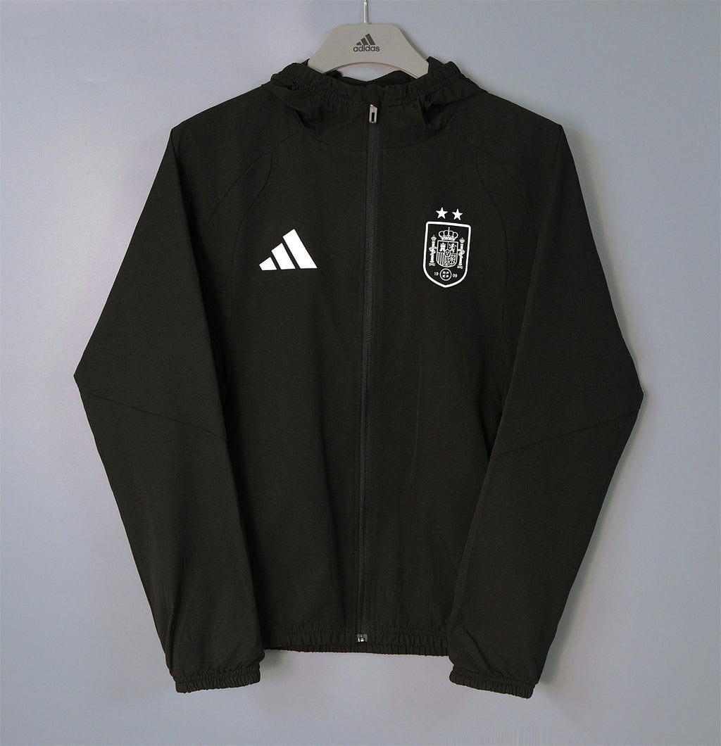 26/27 Spain Black Hooded Windbreaker