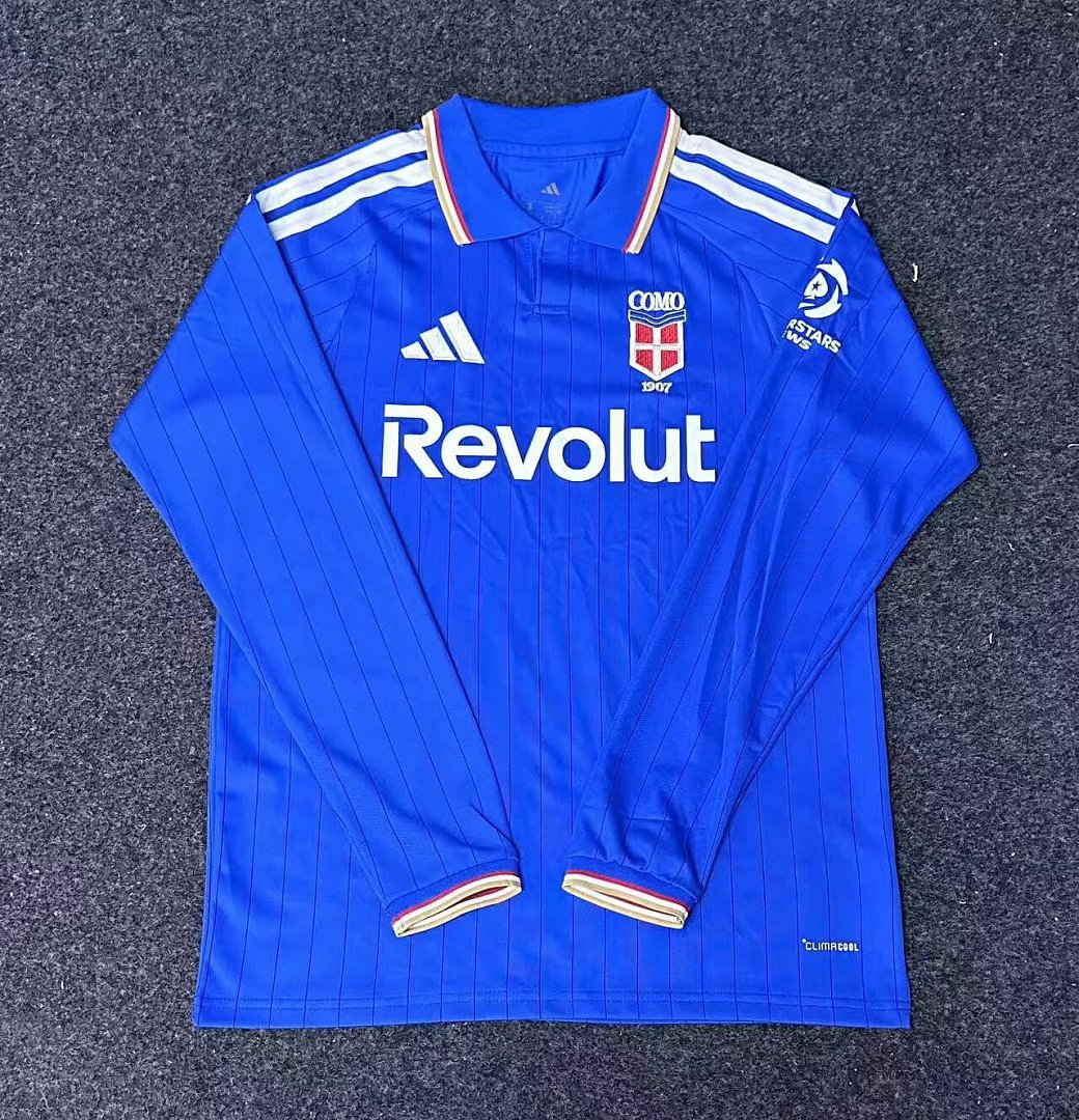 26/27 Como 1907 Long Sleeve Home Jersey