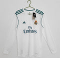 17/18 Real Madrid Long Sleeve Home Retro Jersey