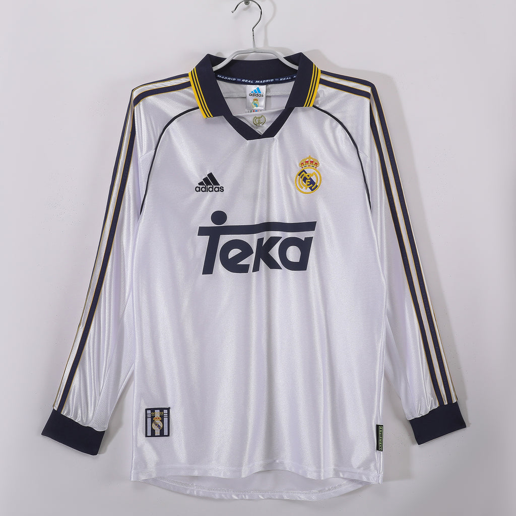 98/00 Real Madrid Long Sleeve Home Retro Jersey