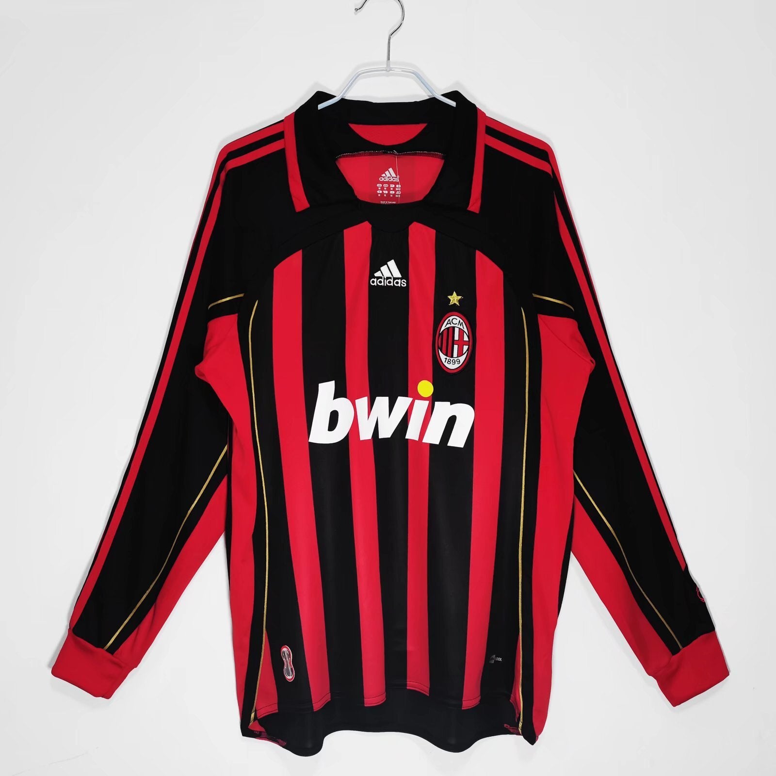06/07 AC Milan Long Sleeve Home Retro Jersey