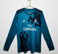 17/18 Real Madrid Long Sleeve Third Away Retro Jersey