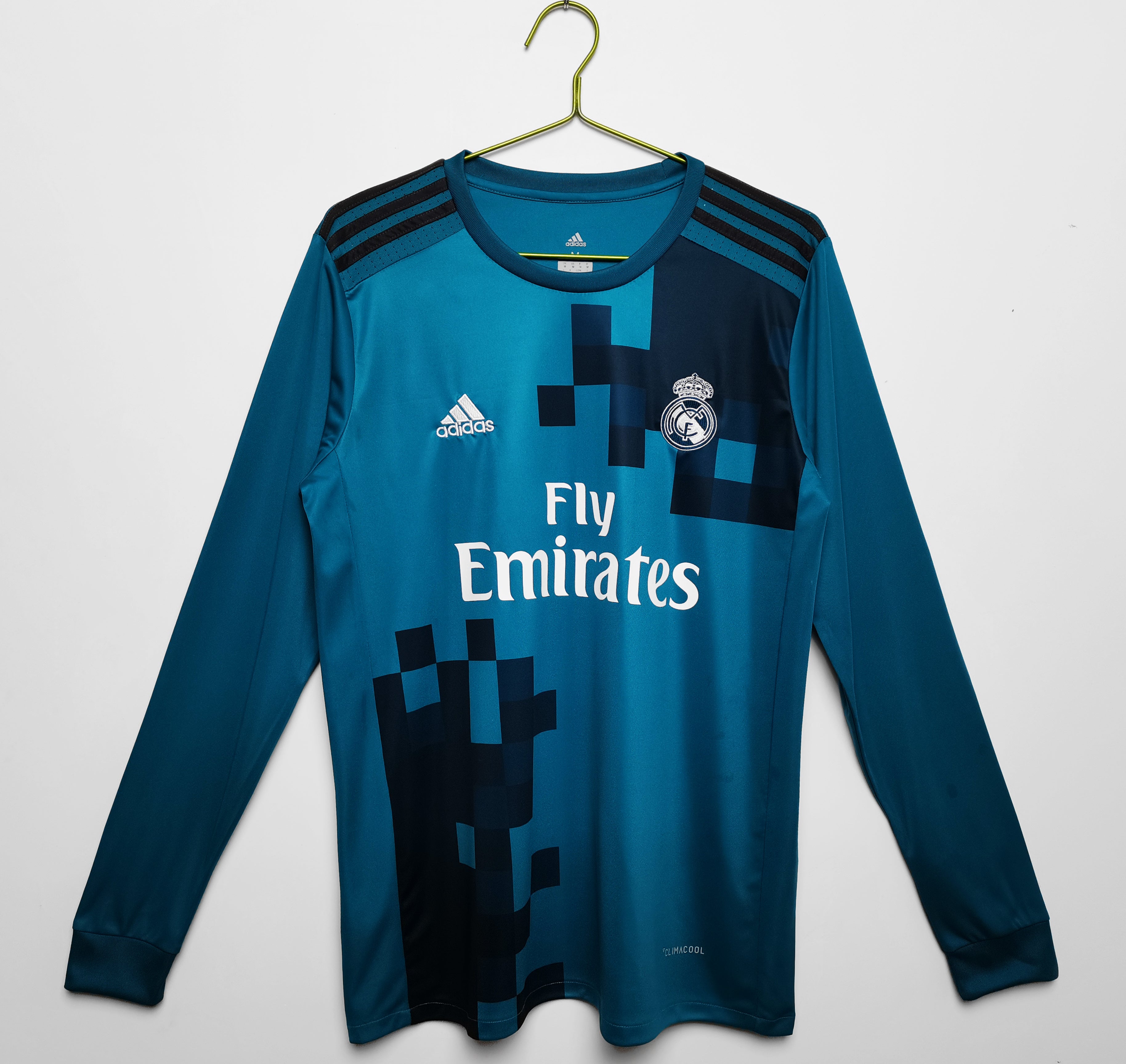 17/18 Real Madrid Long Sleeve Third Away Retro Jersey