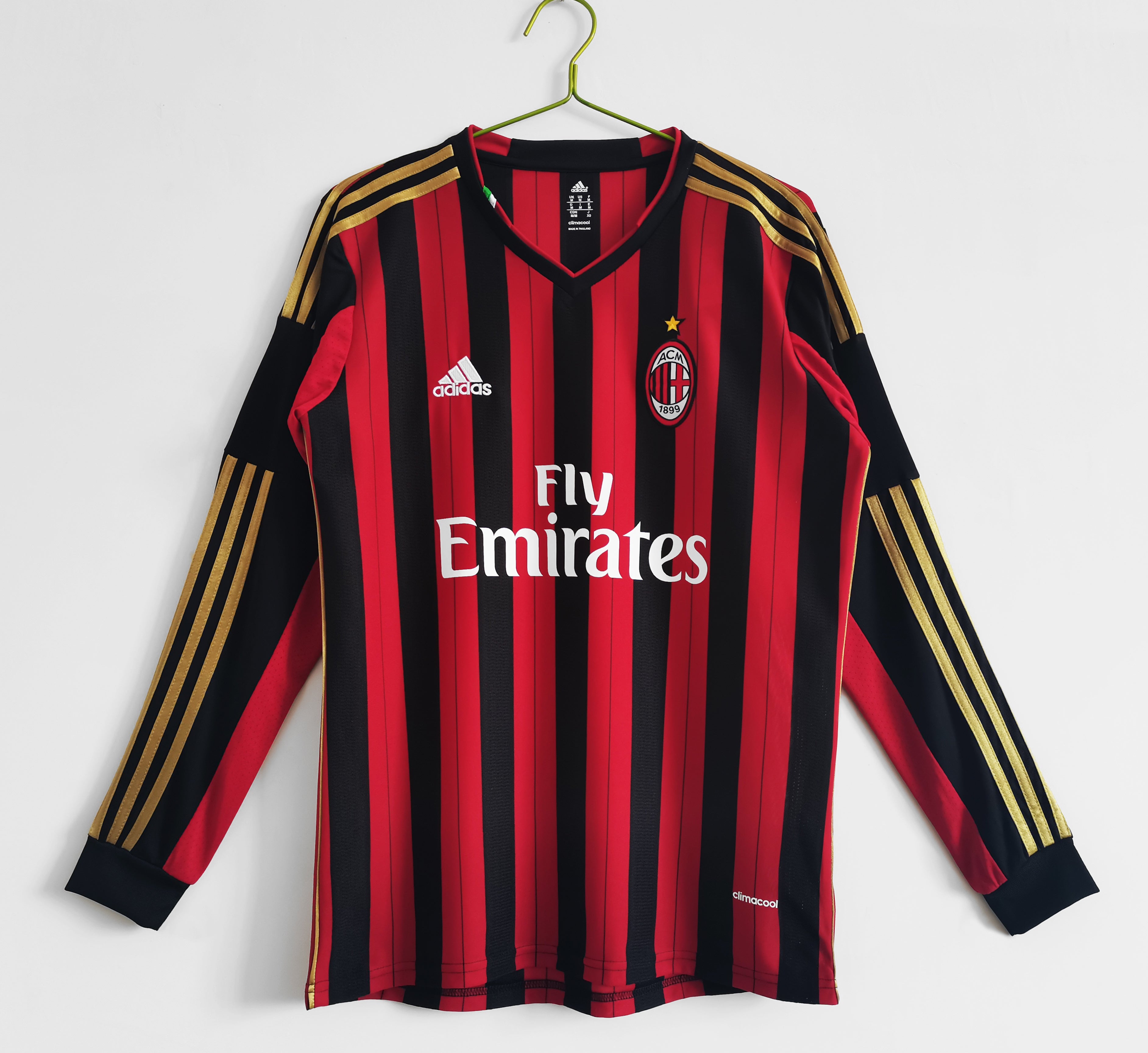 13/14 AC Milan Long Sleeve Home Retro Jersey