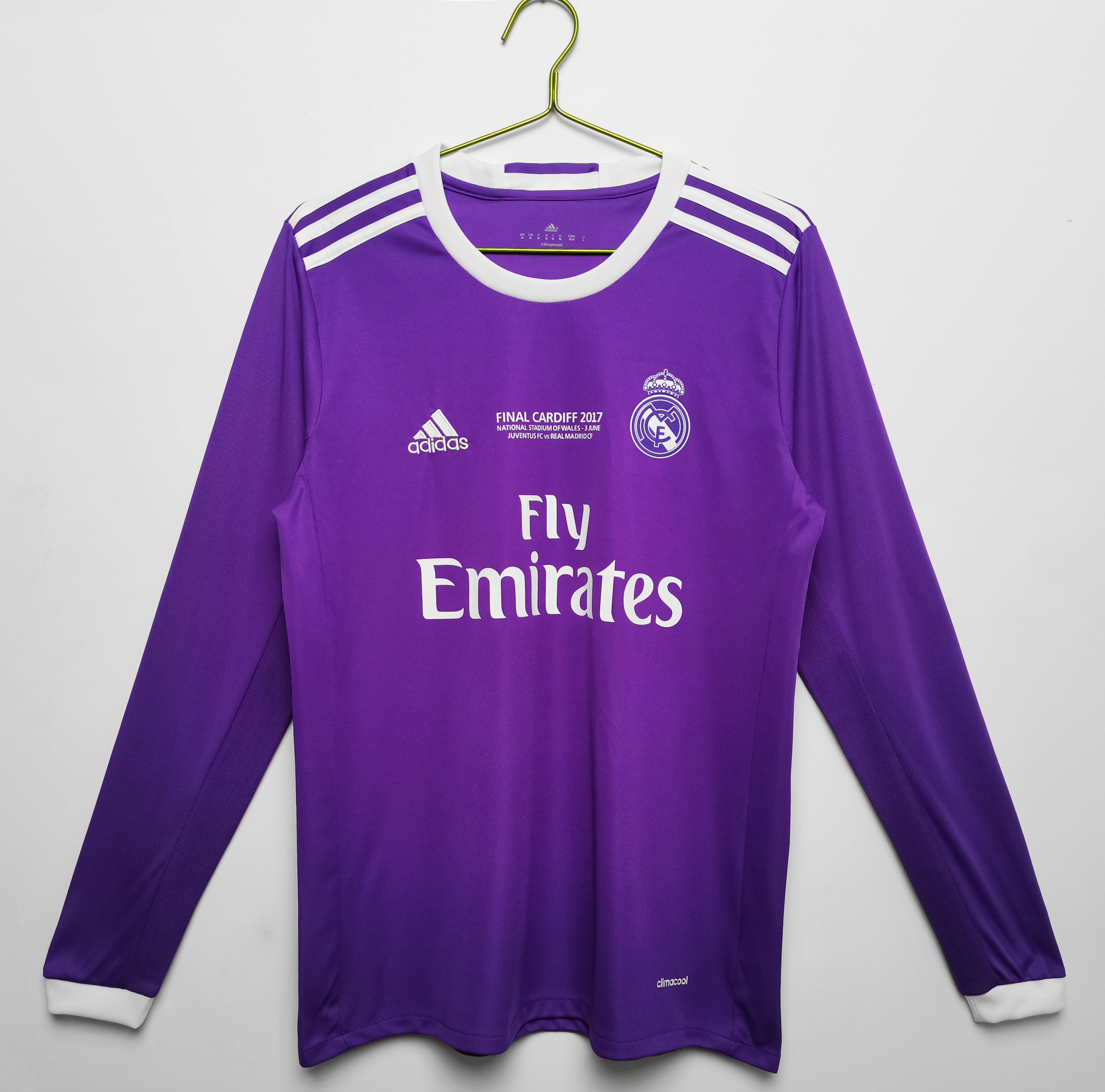 16/17 Real Madrid Long Sleeve Away Retro Jersey