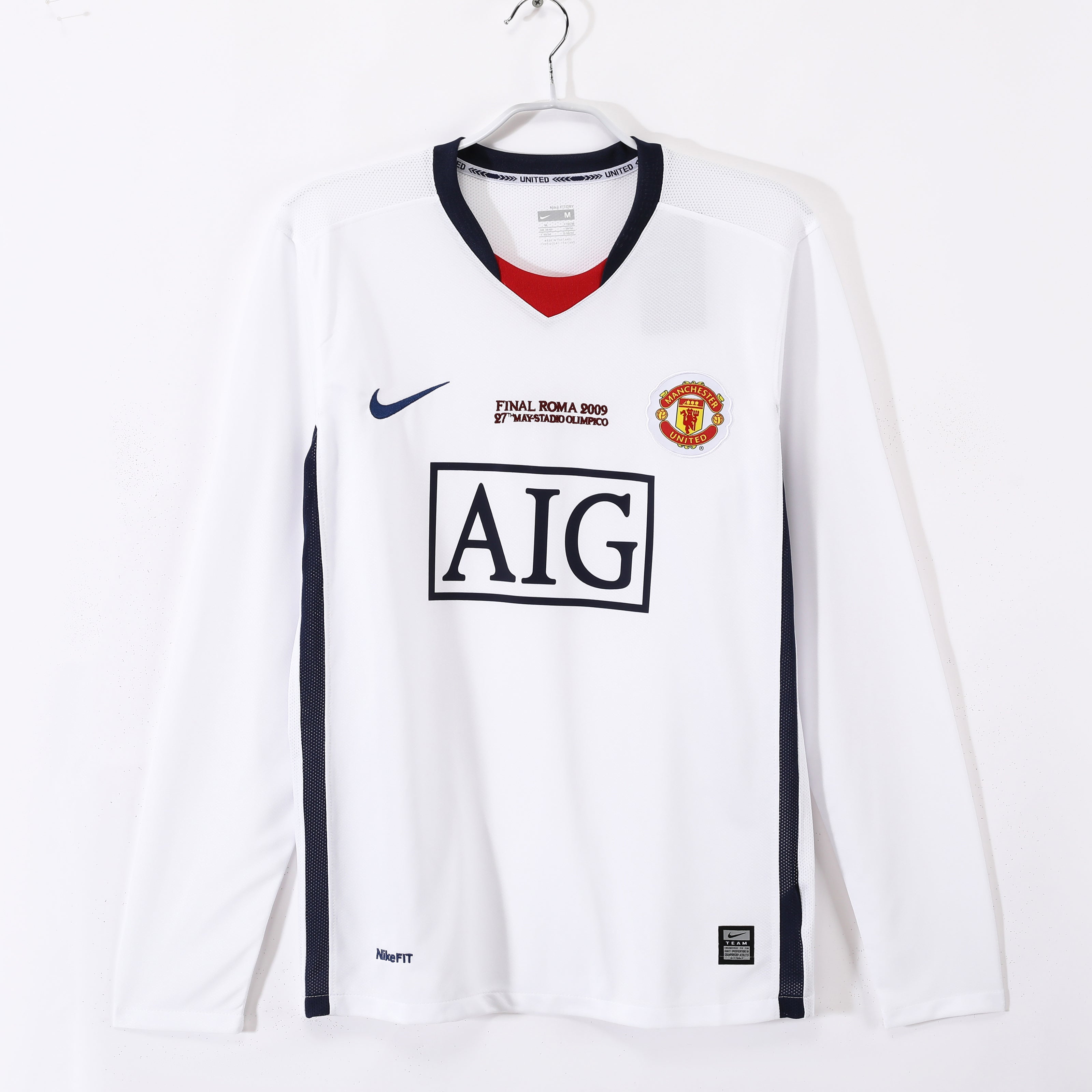 08/09 Manchester United Champions League Long Sleeve Away Retro Jersey
