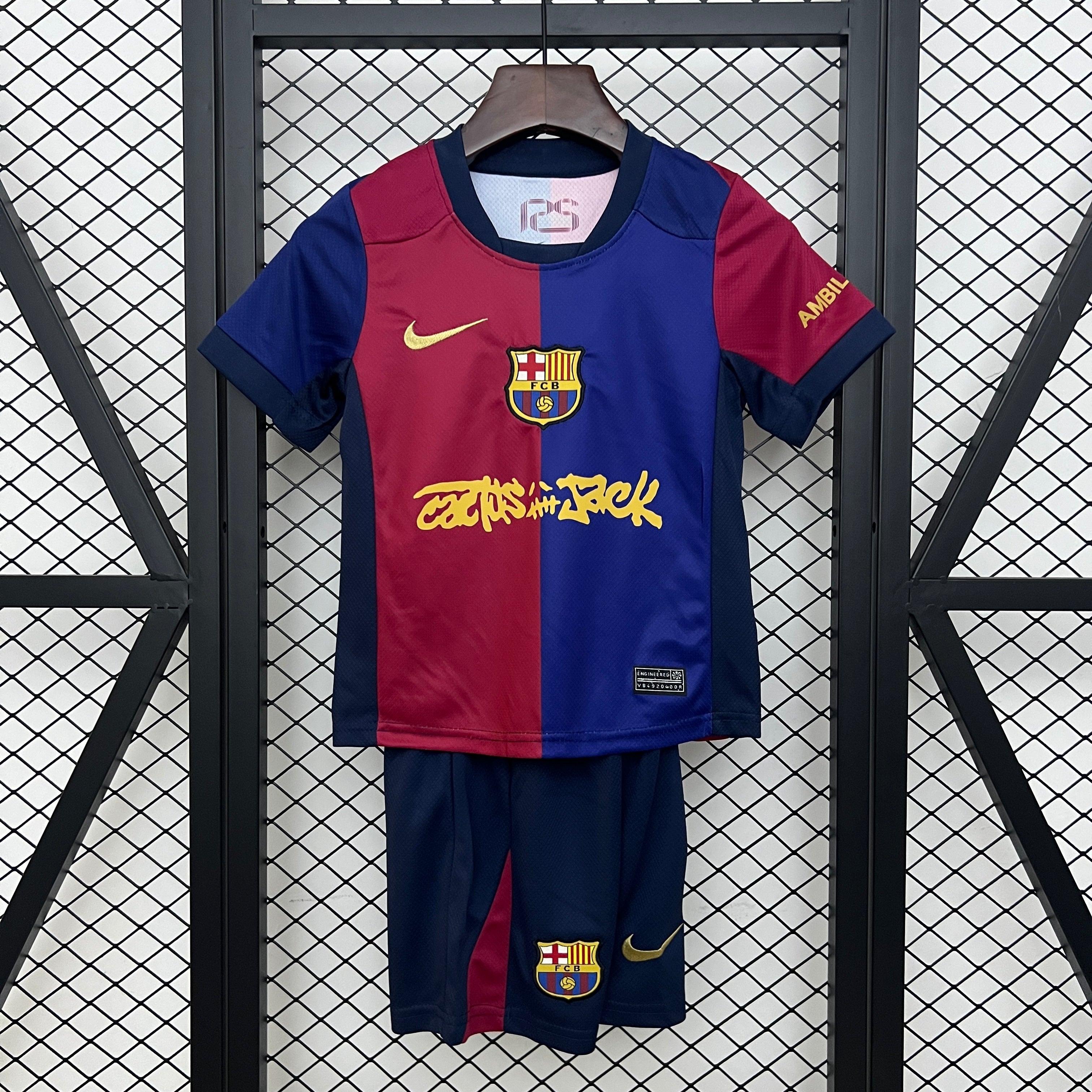 24/25 Barcelona Travis Scott Special Kids Jersey