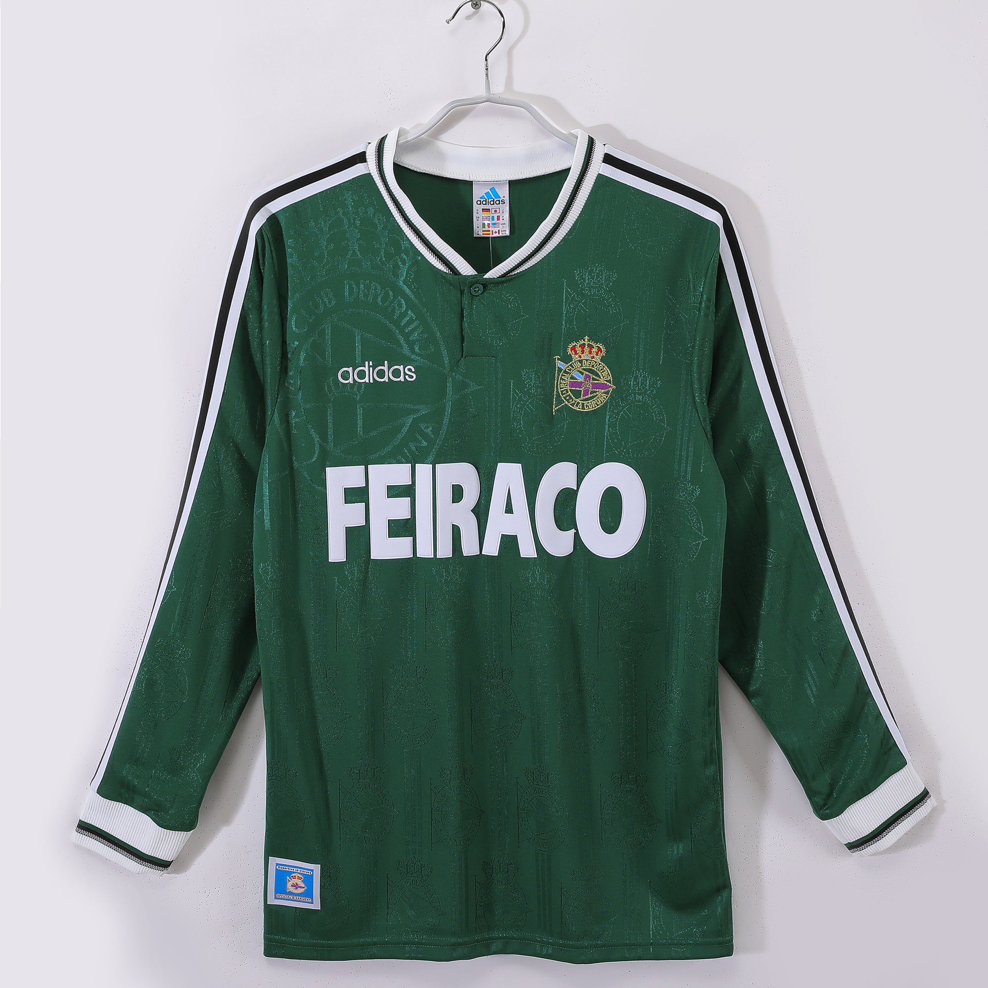 99/00 Deportivo La Coruña Long Sleeve Away Retro Jersey