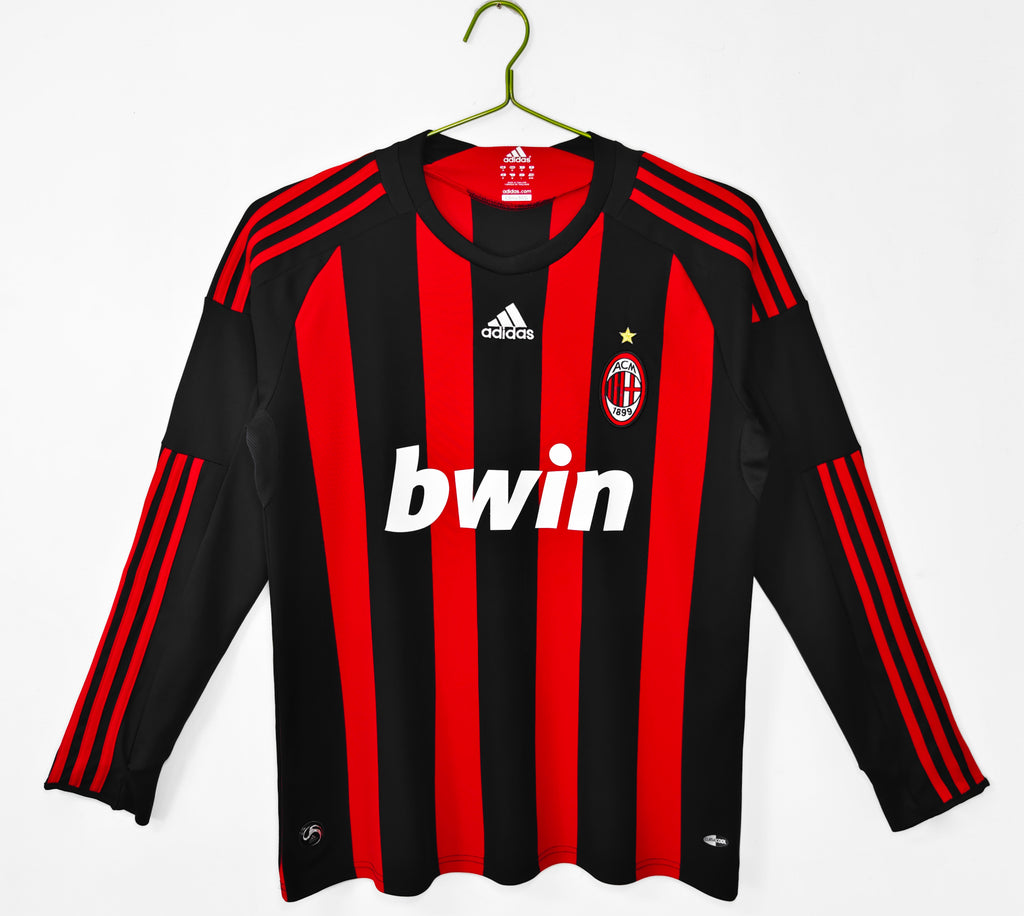 08/09 AC Milan Long Sleeve Home Retro Jersey