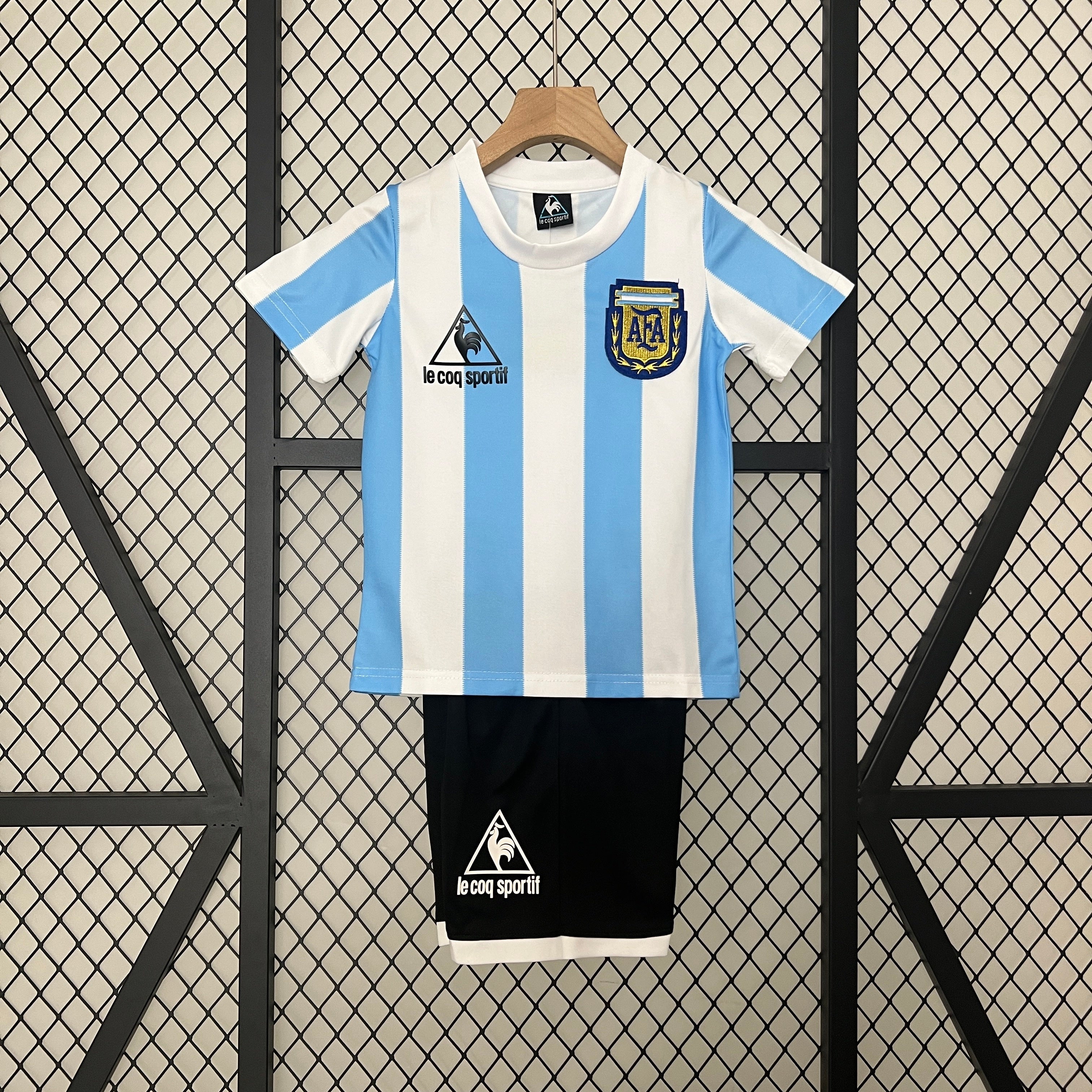 1986 Argentina Home Retro Kids Jersey