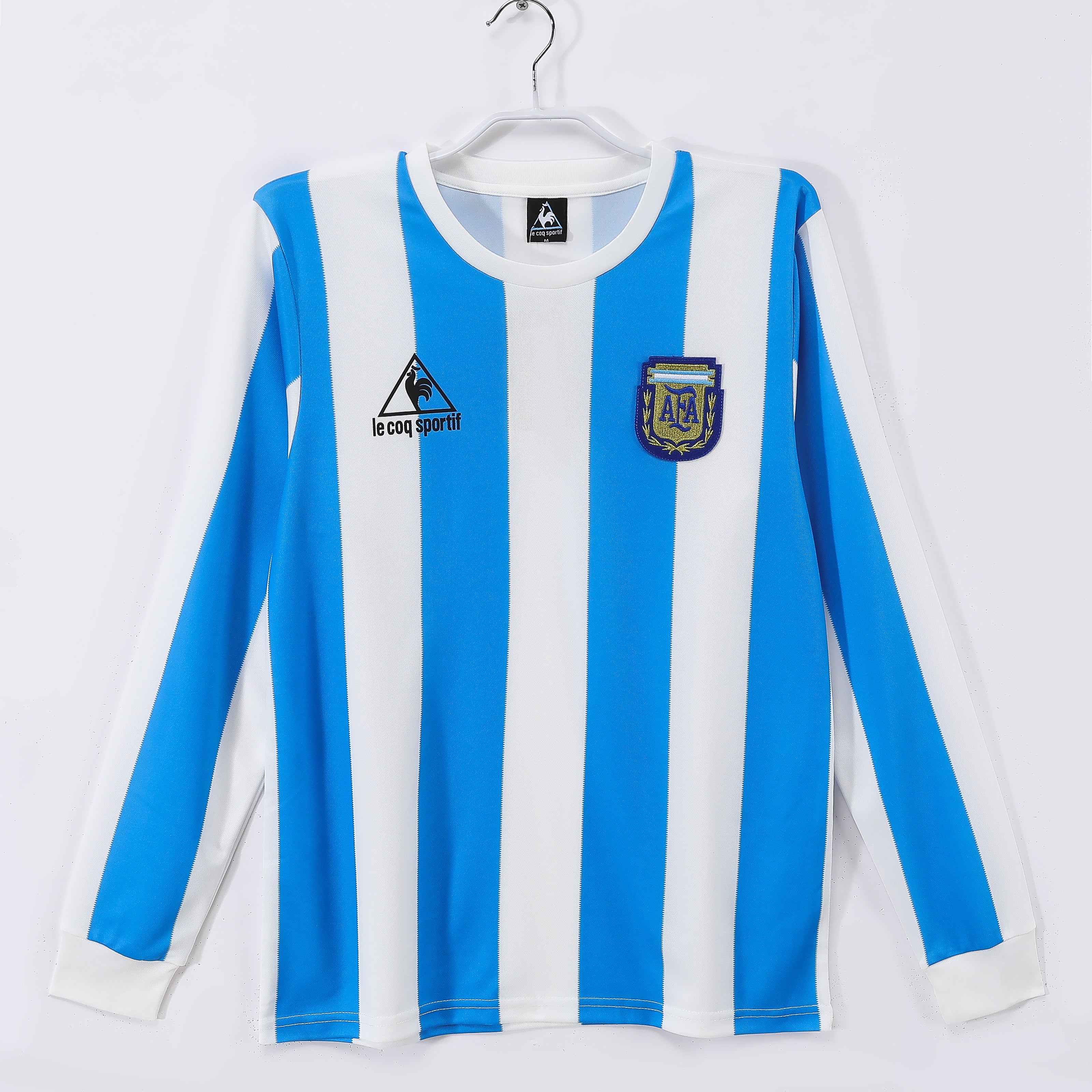 1986 Argentina Long Sleeve Home Retro Jersey