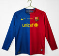 08/09 Barcelona Long Sleeve Home Retro Jersey
