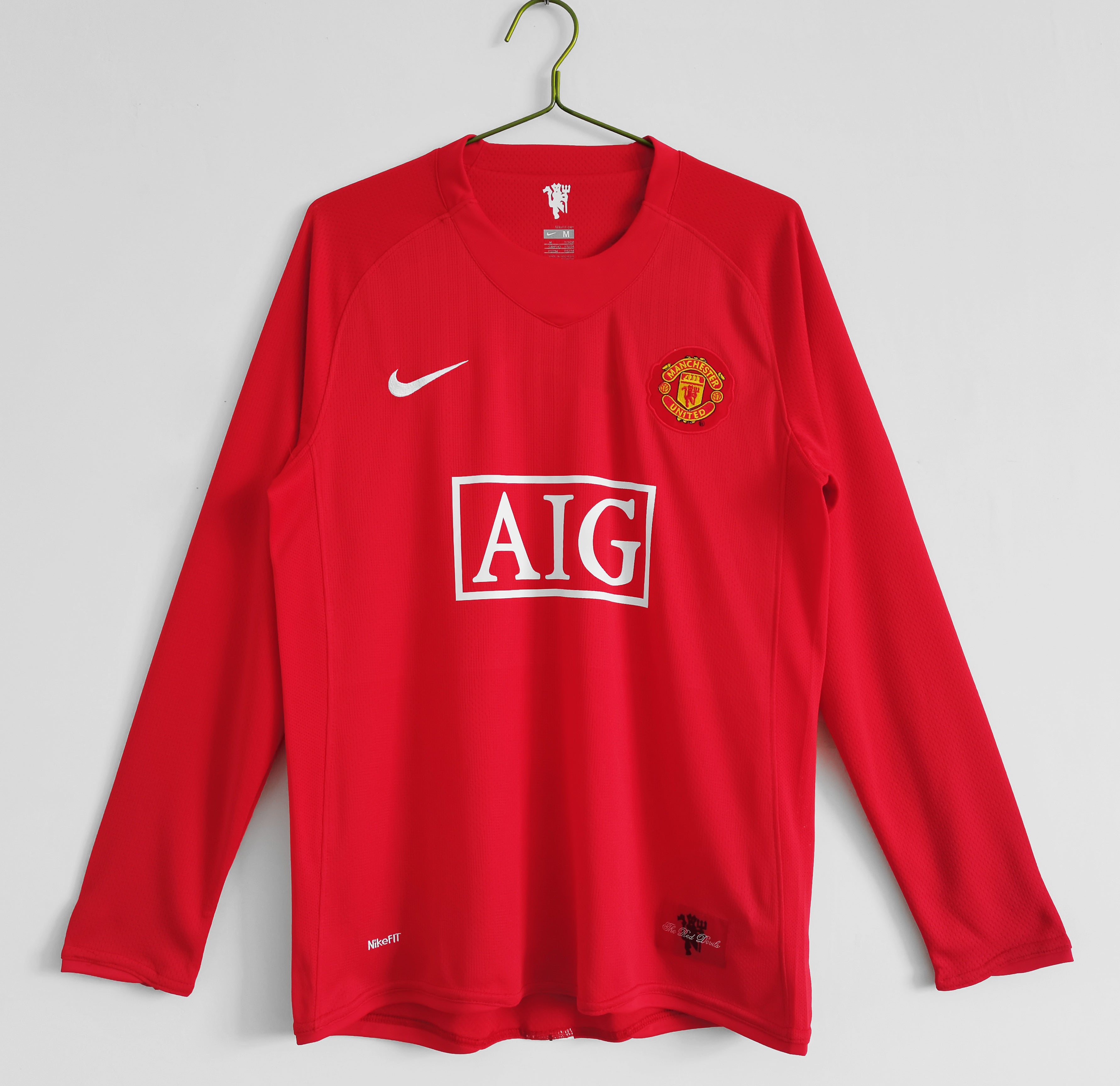07/08 Manchester United Long Sleeve Home Retro Jersey