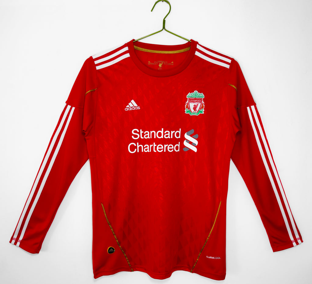 10/11 Liverpool Long Sleeve Home Retro Jersey
