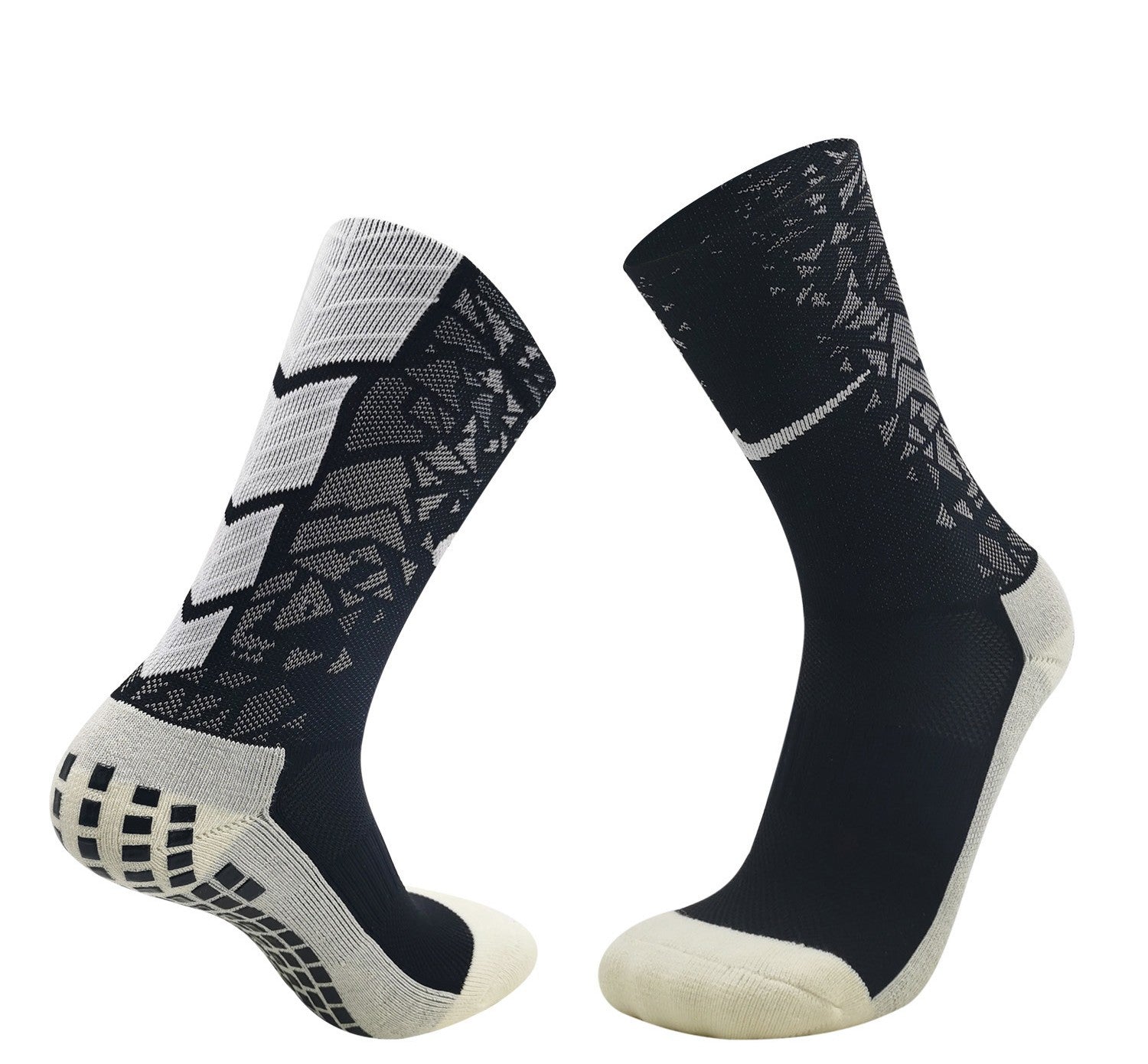 Short Grip Socks - Black & Gray Dragon Skin