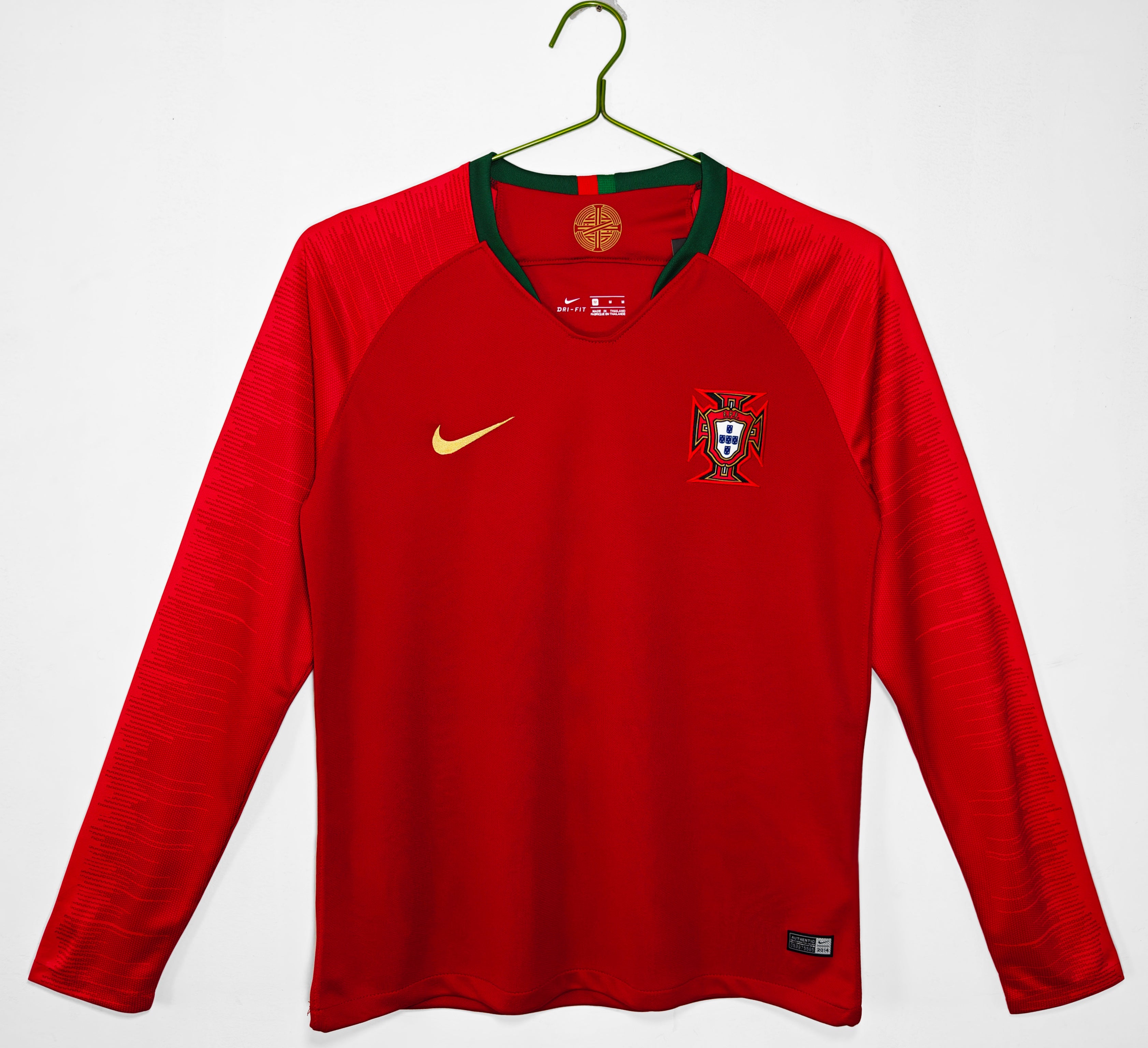 2018 Portugal Long Sleeve Home Retro Jersey