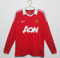 10/11 Manchester United Long Sleeve Home Retro Jersey