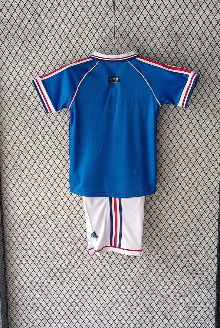 1998 France Home Retro Kids Jersey