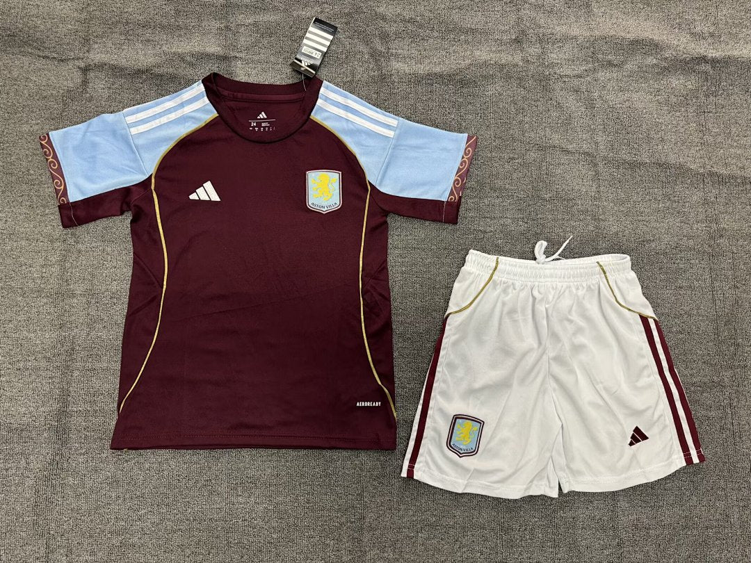 25/26 Aston Villa Home Kids Jersey