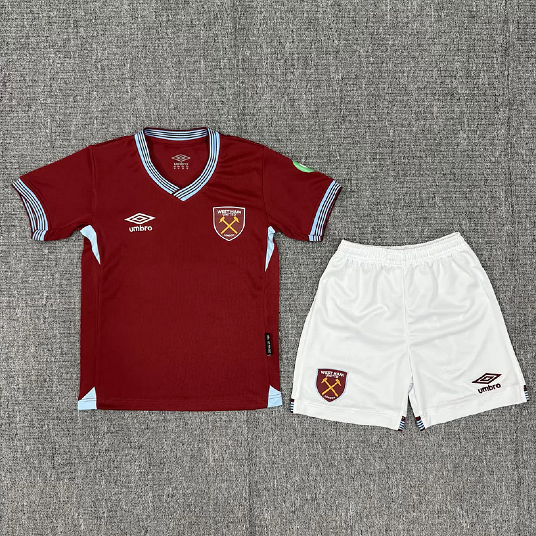 25/26 West Ham Home Kids Jersey