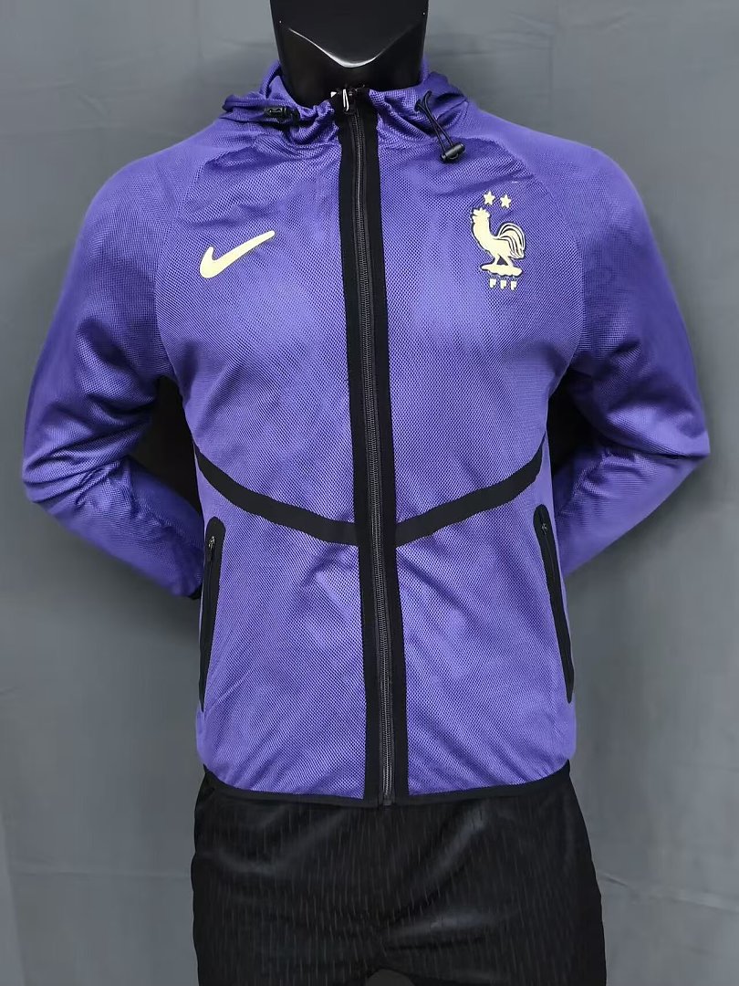 2026 France Purple Hooded Jacket